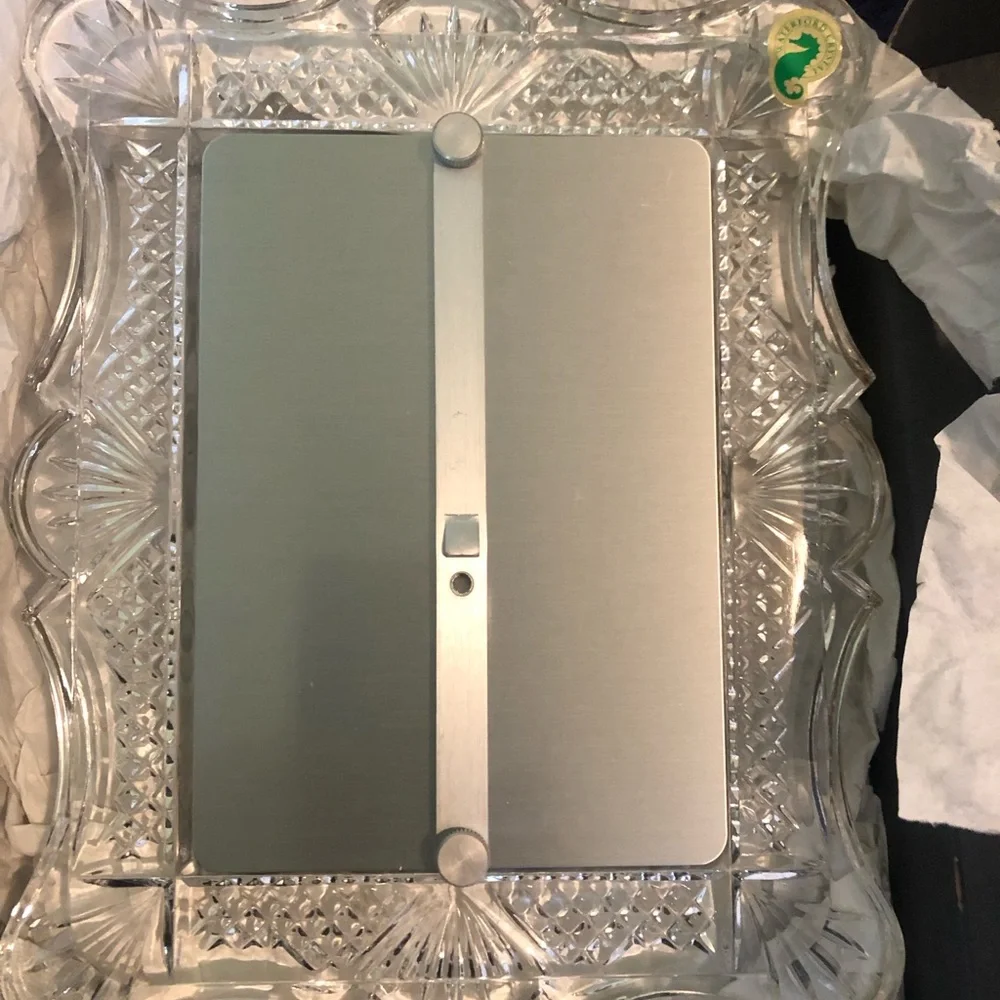 Waterford Victorian ornate lead crystal picture frame new old stock in box